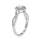 Entangled Halo 0.80 Pointer Round Lab Diamond Ring