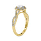 Entangled Halo 0.80 Pointer Round Lab Diamond Ring