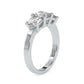 Bend Three Stone Lab Diamond Ring