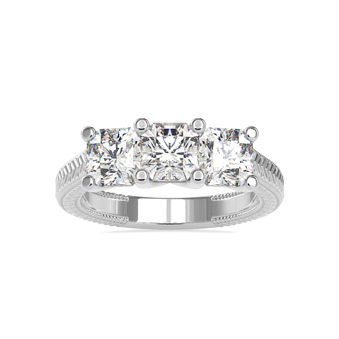 Triplicate Lab Grown Diamond 3 Stone Ring
