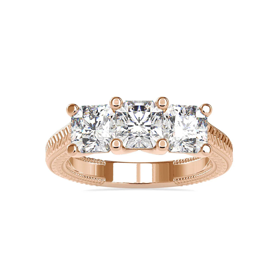Triplicate Lab Grown Diamond 3 Stone Ring
