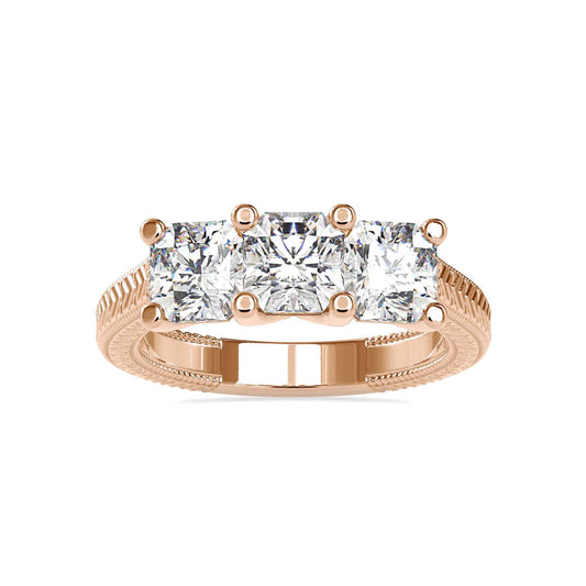 Triplicate Lab Grown Diamond 3 Stone Ring
