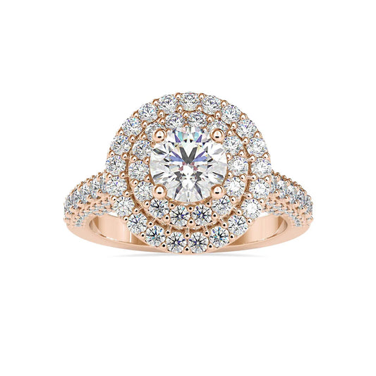 Nimrod Halo 0.75 Pointer Lab Diamond Ring