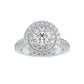 Nimrod Halo 0.75 Pointer Lab Diamond Ring