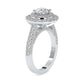 Nimrod Halo 0.75 Pointer Lab Diamond Ring