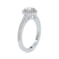 Soiree 0.55 Pointer Round Halo Lab Diamond Ring