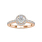 Soiree 0.55 Pointer Round Halo Lab Diamond Ring