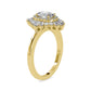 Slaying 0.75 Pointer Oval Halo Lab Diamond Ring