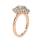 Slaying 0.75 Pointer Oval Halo Lab Diamond Ring