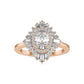Slaying 0.75 Pointer Oval Halo Lab Diamond Ring