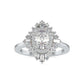 Slaying 0.75 Pointer Oval Halo Lab Diamond Ring