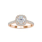 Gracy Halo 0.65 Pointer Round Lab Diamond Ring
