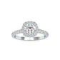Gracy Halo 0.65 Pointer Round Lab Diamond Ring