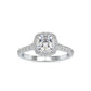 Ariel Halo 0.90 Pointer Round Lab Diamond Ring