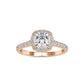 Ariel Halo 0.90 Pointer Round Lab Diamond Ring