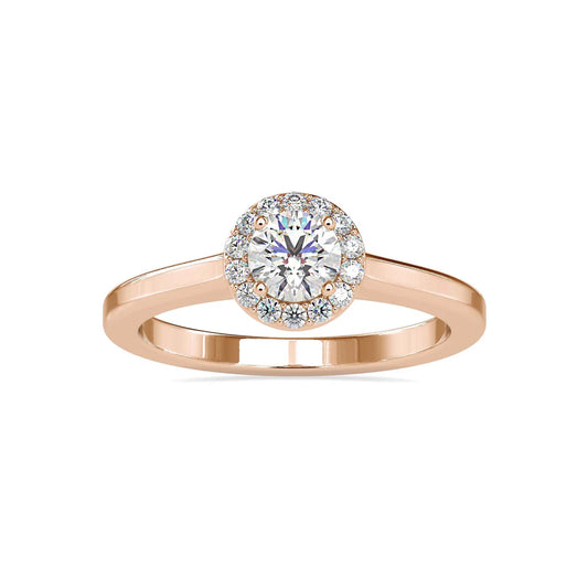 Arya 0.40 Pointer Round Lab Diamond Halo Ring