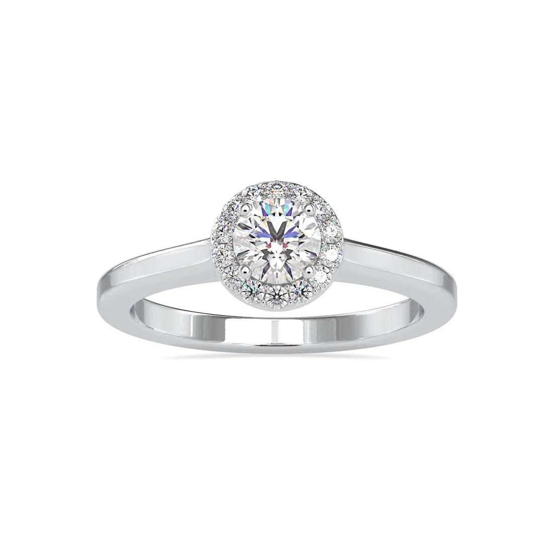 Arya 0.40 Pointer Round Lab Diamond Halo Ring