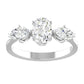 Tram Oval Lab Diamond Ring