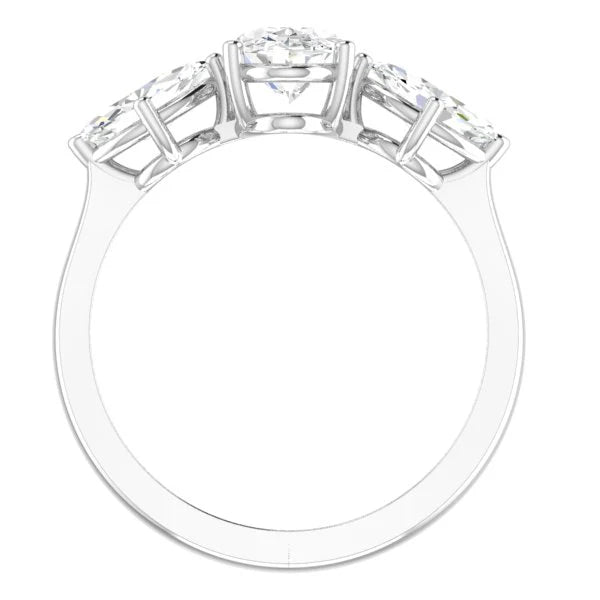 Tram Oval Lab Diamond Ring