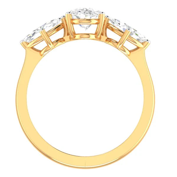 Tram Oval Lab Diamond Ring