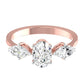 Tram Oval Lab Diamond Ring
