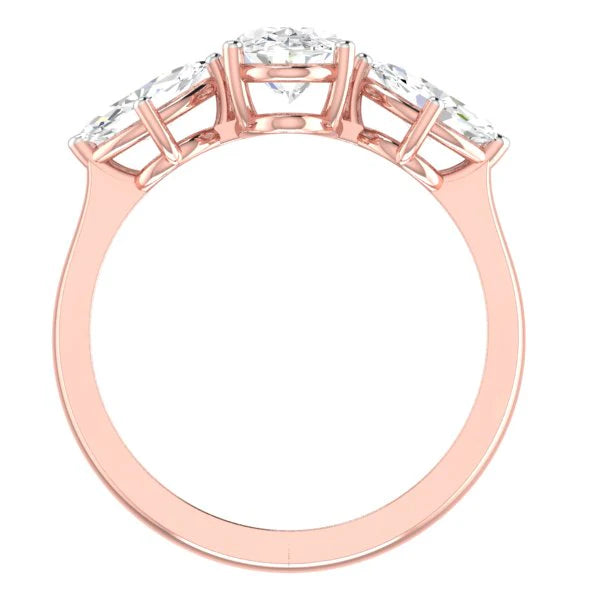 Tram Oval Lab Diamond Ring