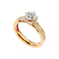 Jane 60 Pointer Round Halo Lab Diamond Ring