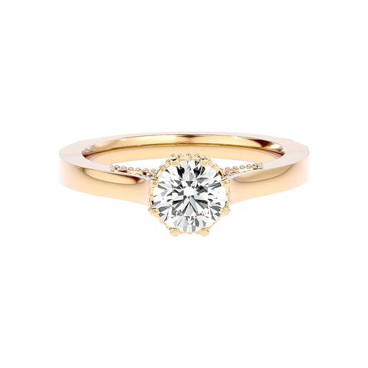 Caroline 65 Pointer Round Lab Diamond Ring