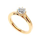 Caroline 65 Pointer Round Lab Diamond Ring