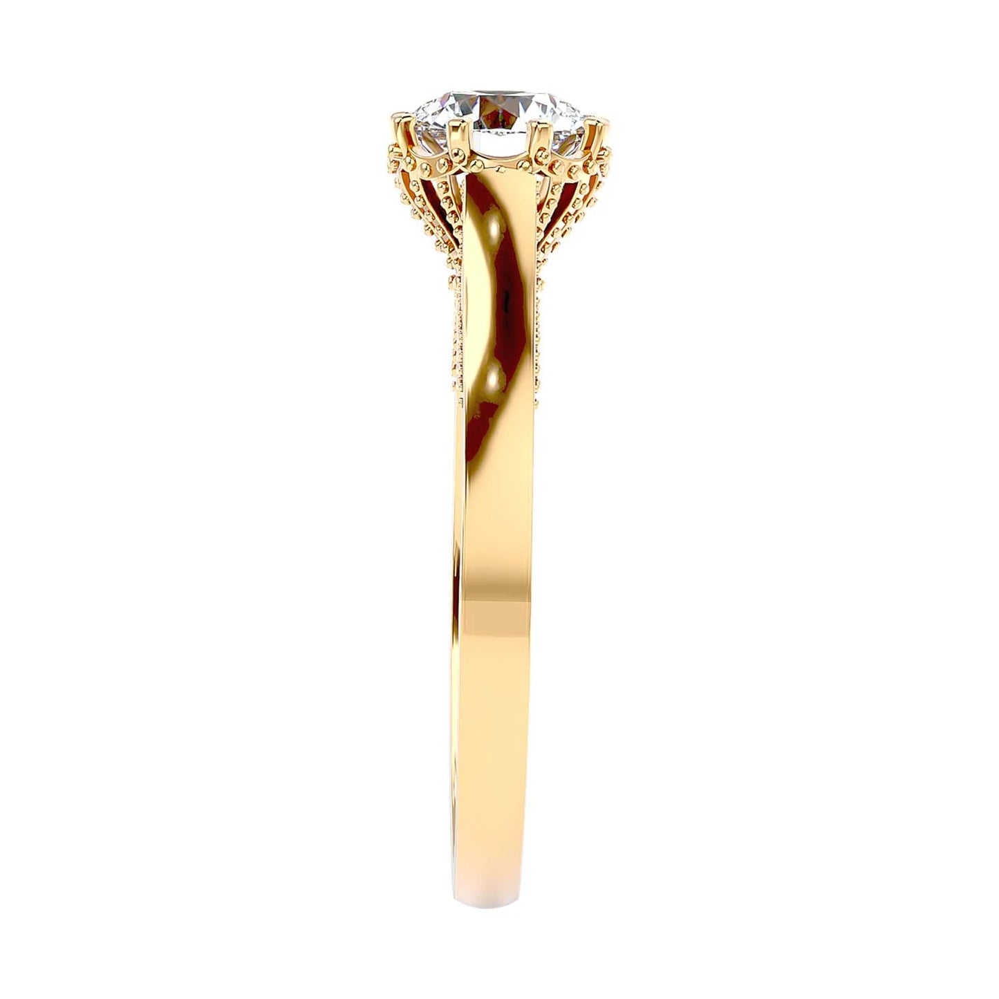 Caroline 65 Pointer Round Lab Diamond Ring