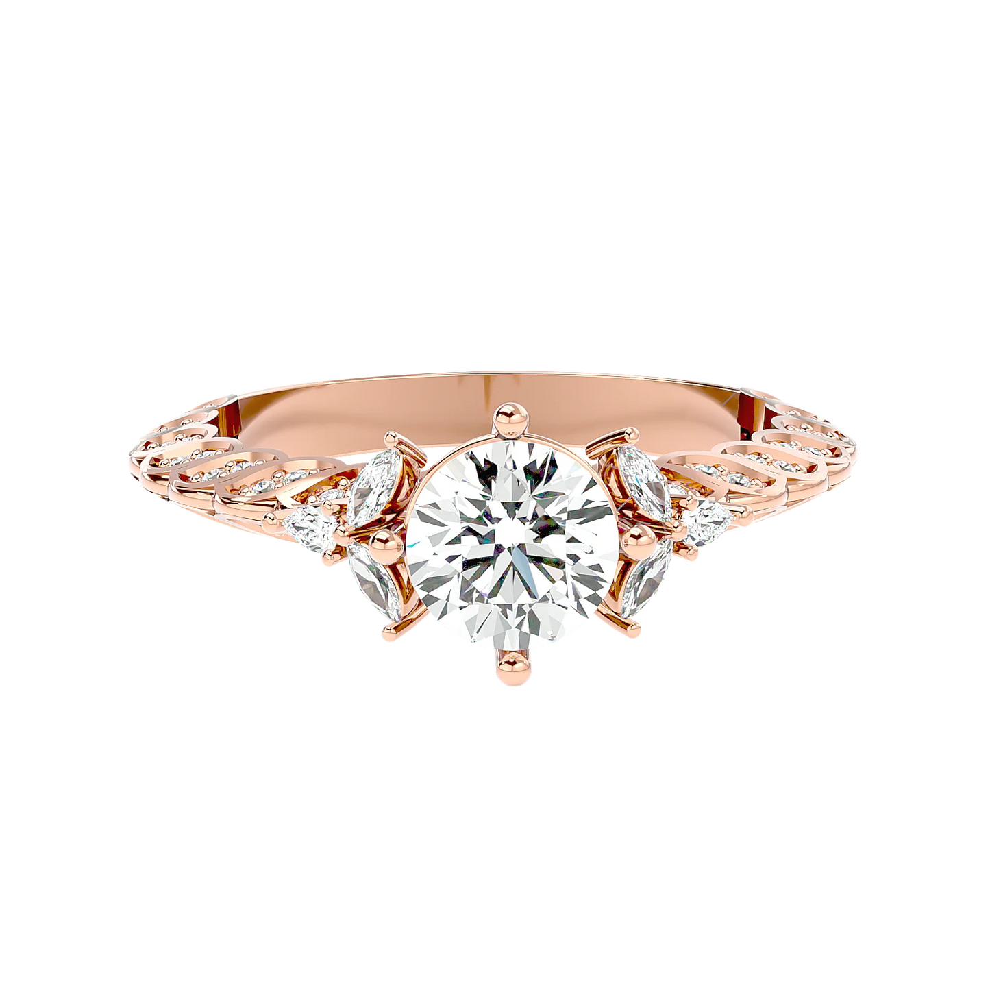 Impeccabile 0.70ct Round Lab Diamonds Ring