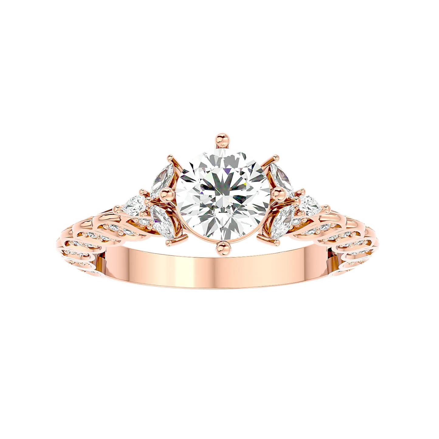 Impeccabile 0.70ct Round Lab Diamonds Ring