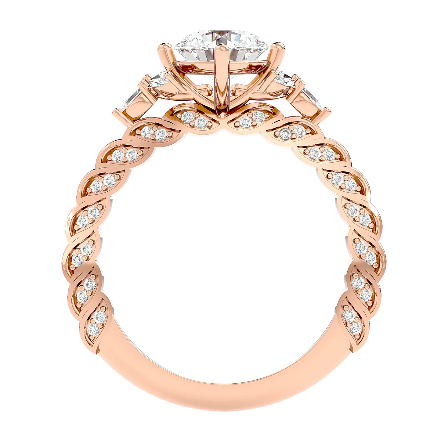 Impeccabile 0.70ct Round Lab Diamonds Ring