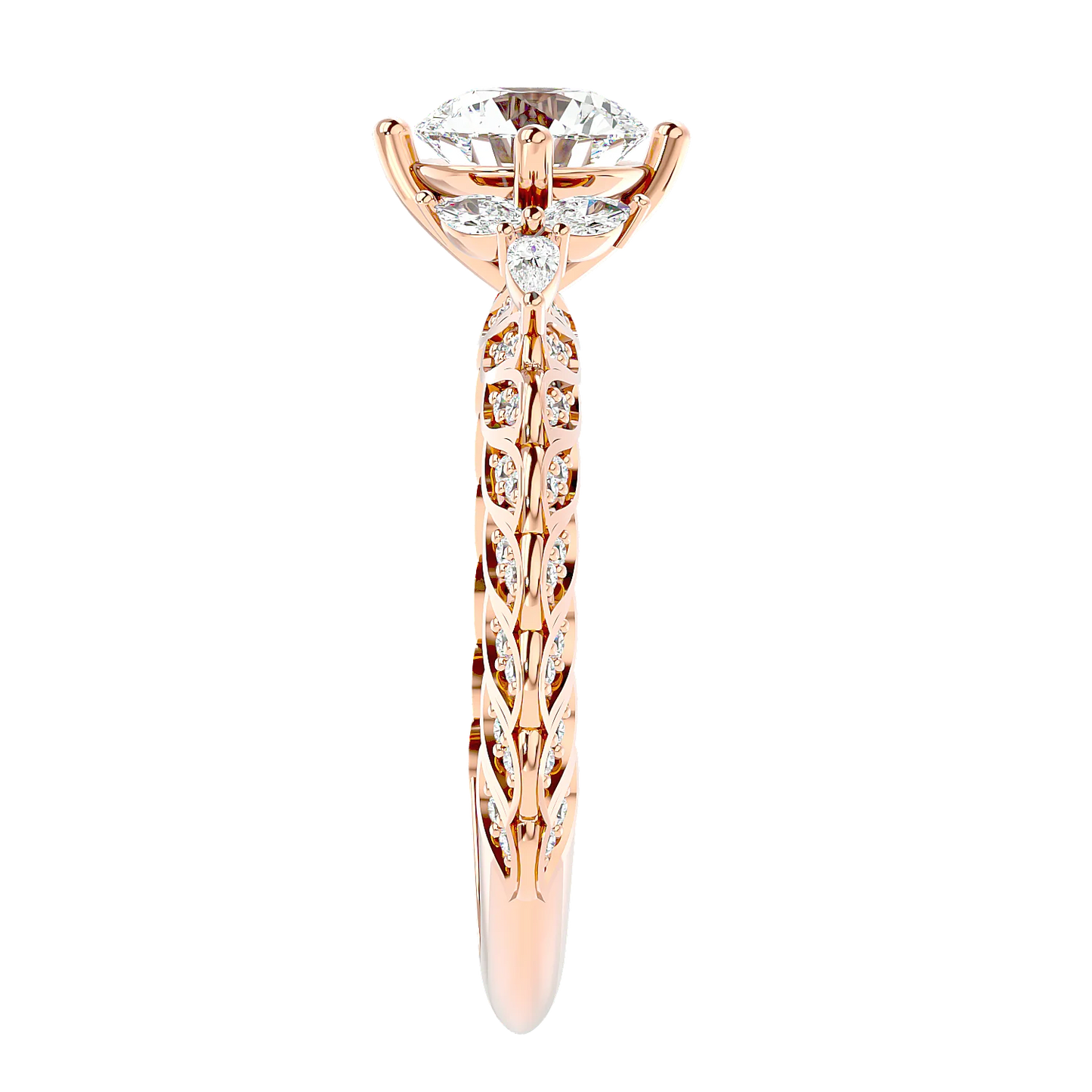 Impeccabile 0.70ct Round Lab Diamonds Ring