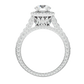 Geweldig 50 Pointer Round Halo Lab Diamond Ring