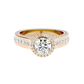 Geweldig 50 Pointer Round Halo Lab Diamond Ring