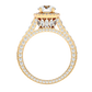 Geweldig 50 Pointer Round Halo Lab Diamond Ring