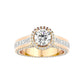 Geweldig 50 Pointer Round Halo Lab Diamond Ring