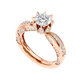 Floreale 50 Pointer Round Lab Diamond Ring