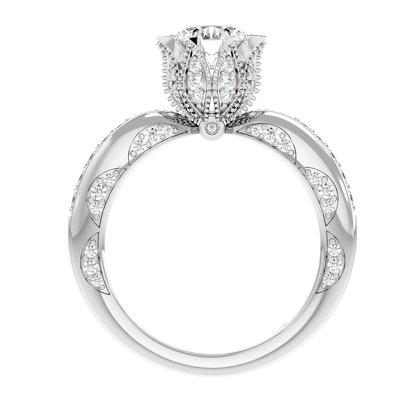 Floreale 50 Pointer Round Lab Diamond Ring
