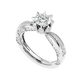 Floreale 50 Pointer Round Lab Diamond Ring