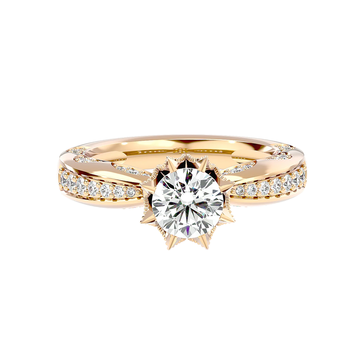 Floreale 50 Pointer Round Lab Diamond Ring