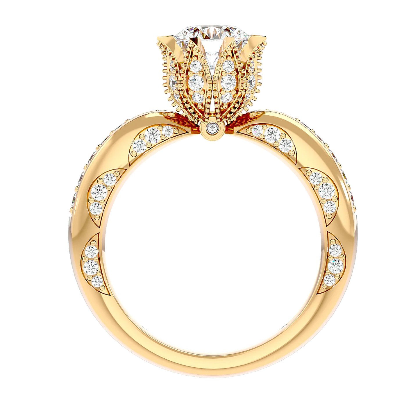 Floreale 50 Pointer Round Lab Diamond Ring
