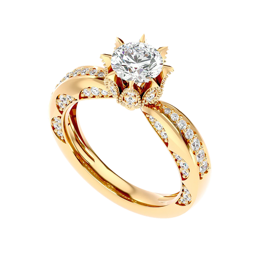 Floreale 50 Pointer Round Lab Diamond Ring