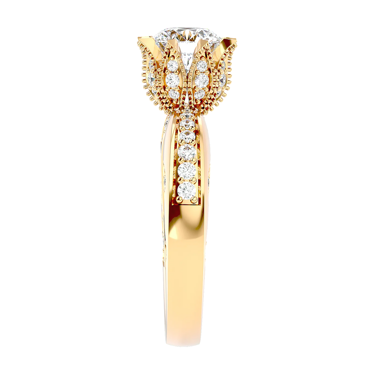 Floreale 50 Pointer Round Lab Diamond Ring