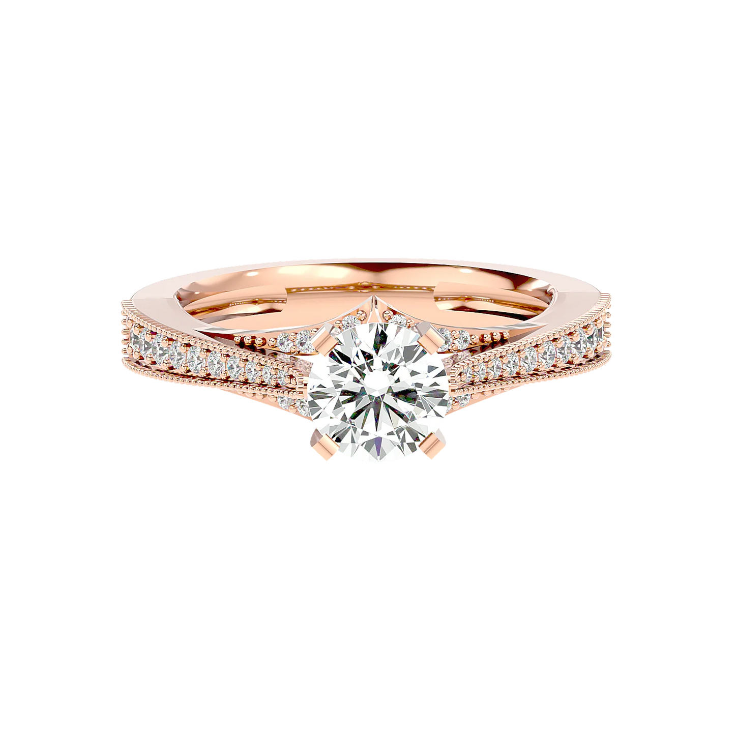 Belza 50 Pointer Round Lab Diamond Ring