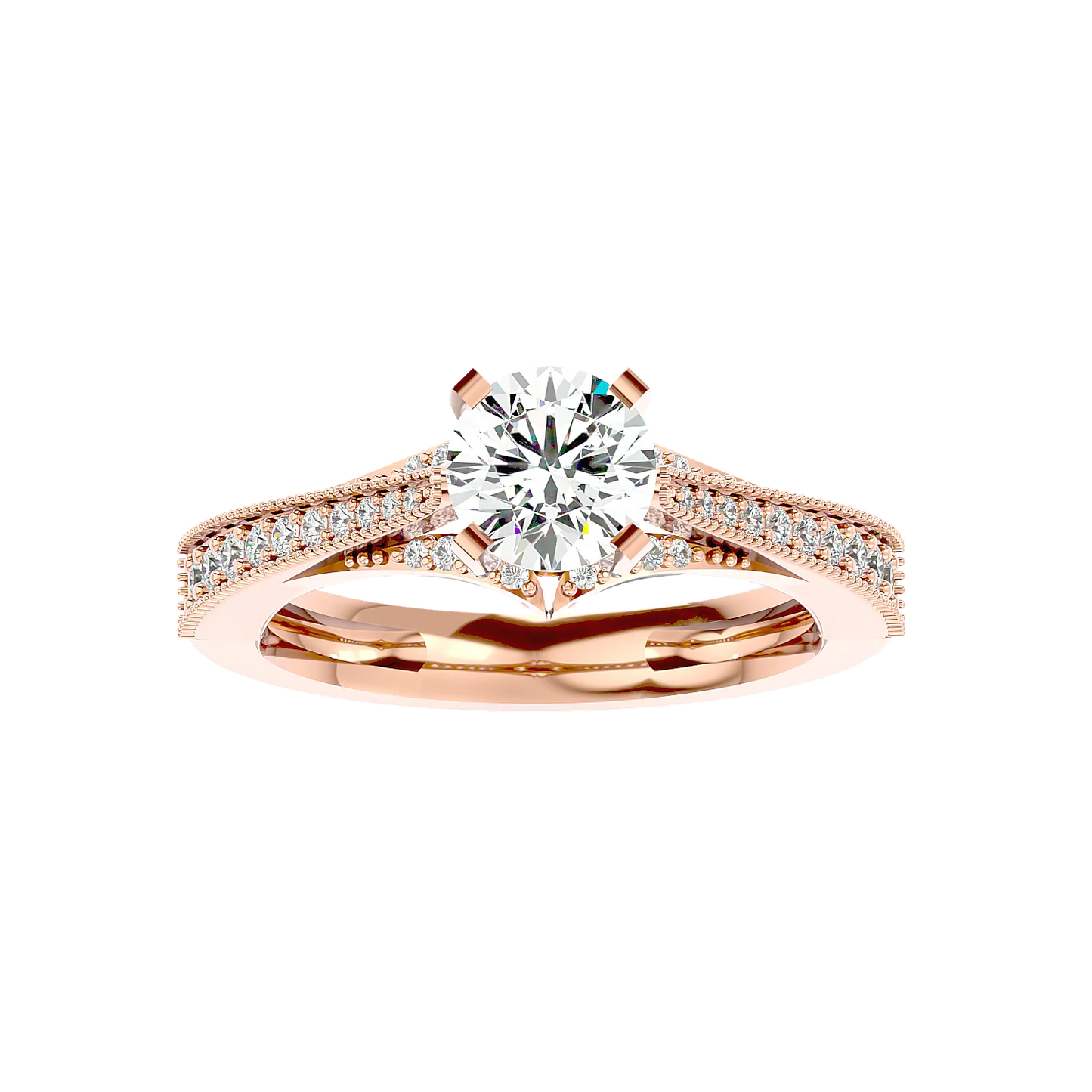 Belza 50 Pointer Round Lab Diamond Ring