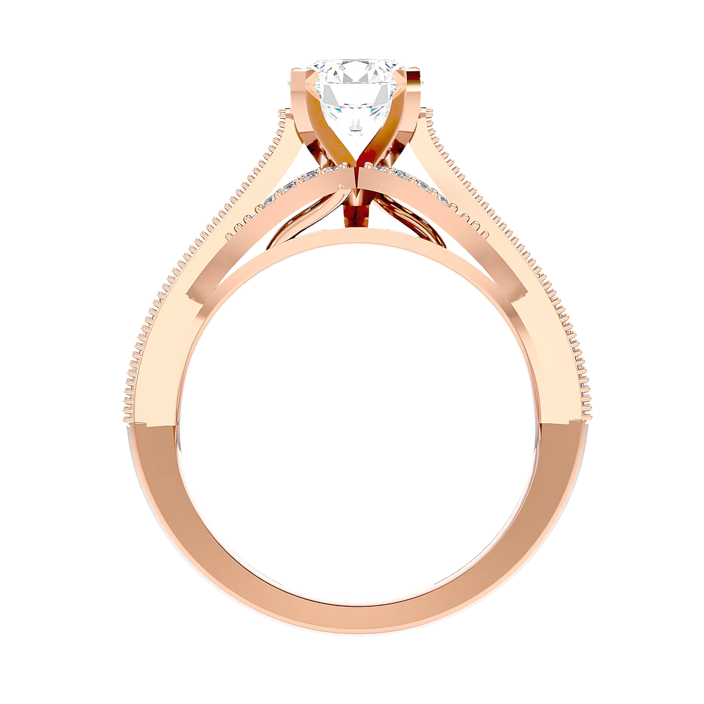 Belza 50 Pointer Round Lab Diamond Ring