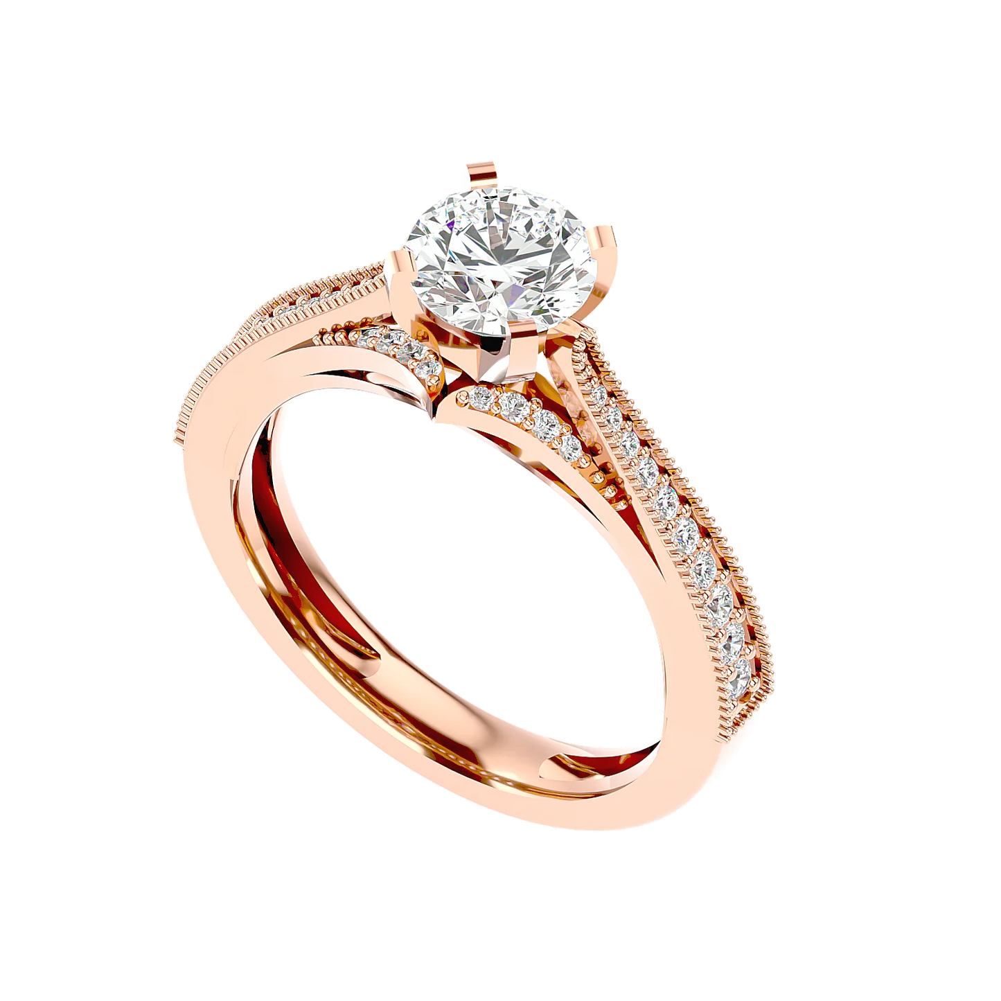 Belza 50 Pointer Round Lab Diamond Ring