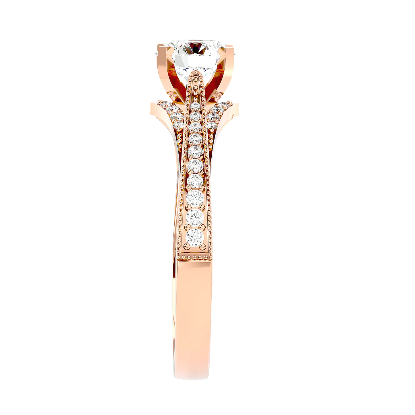 Belza 50 Pointer Round Lab Diamond Ring